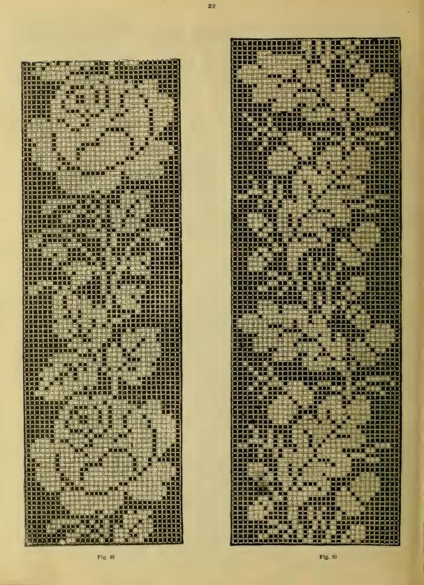Rose & flowering-vine borders — original printed page from Cross-stitch embroidery
